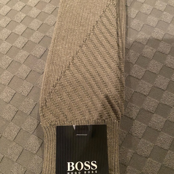 Hugo Boss Gray Ribbed Socks - Picture 1 of 4